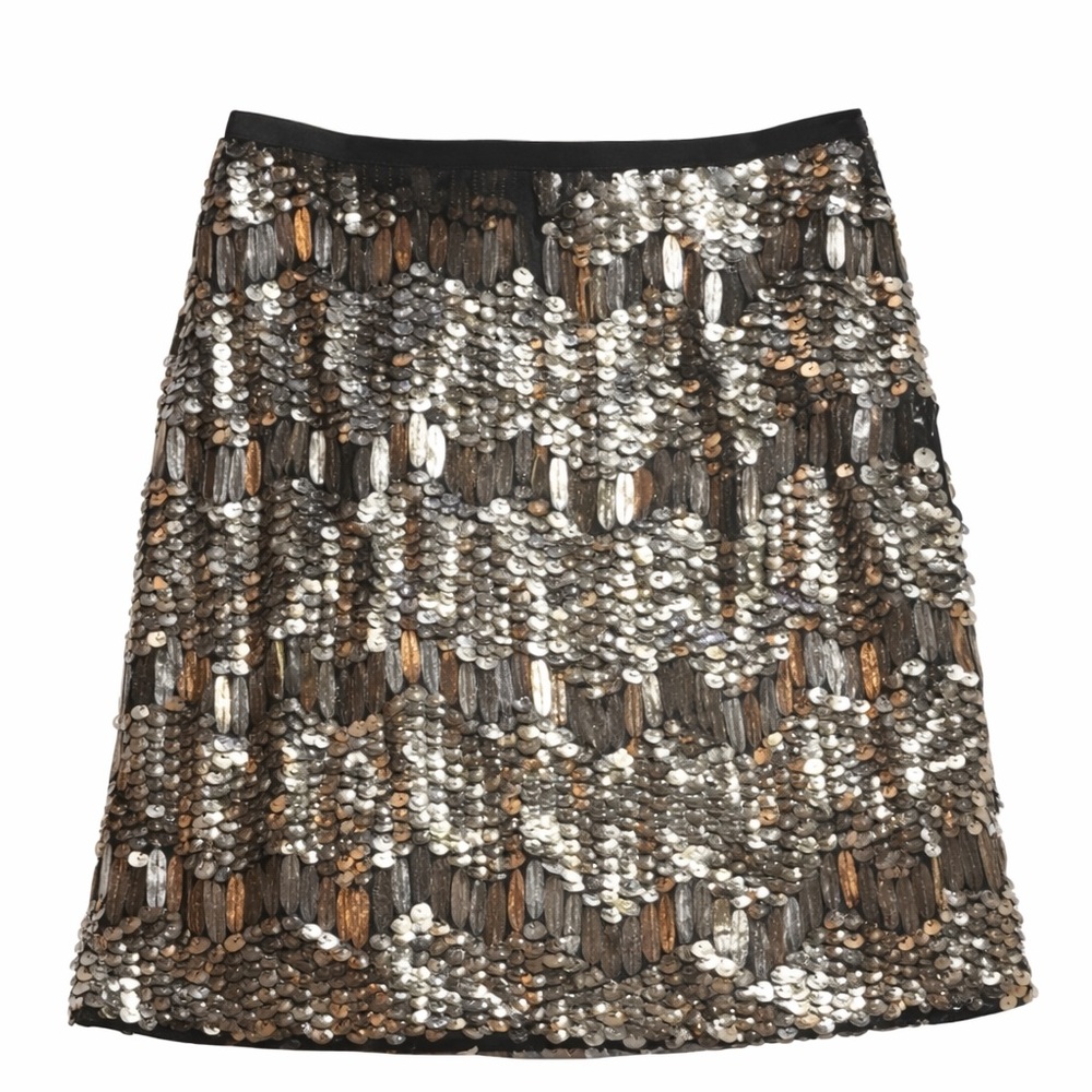 Elie Tahari Embellished Sequin Skirt | Evening Cocktail Party